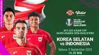 Link Live Streaming Timnas Indonesia U-23 vs Korea Selatan U-23 di Kualifikasi AFC U-23 Asian Cup 2026, Hanya di Vidio